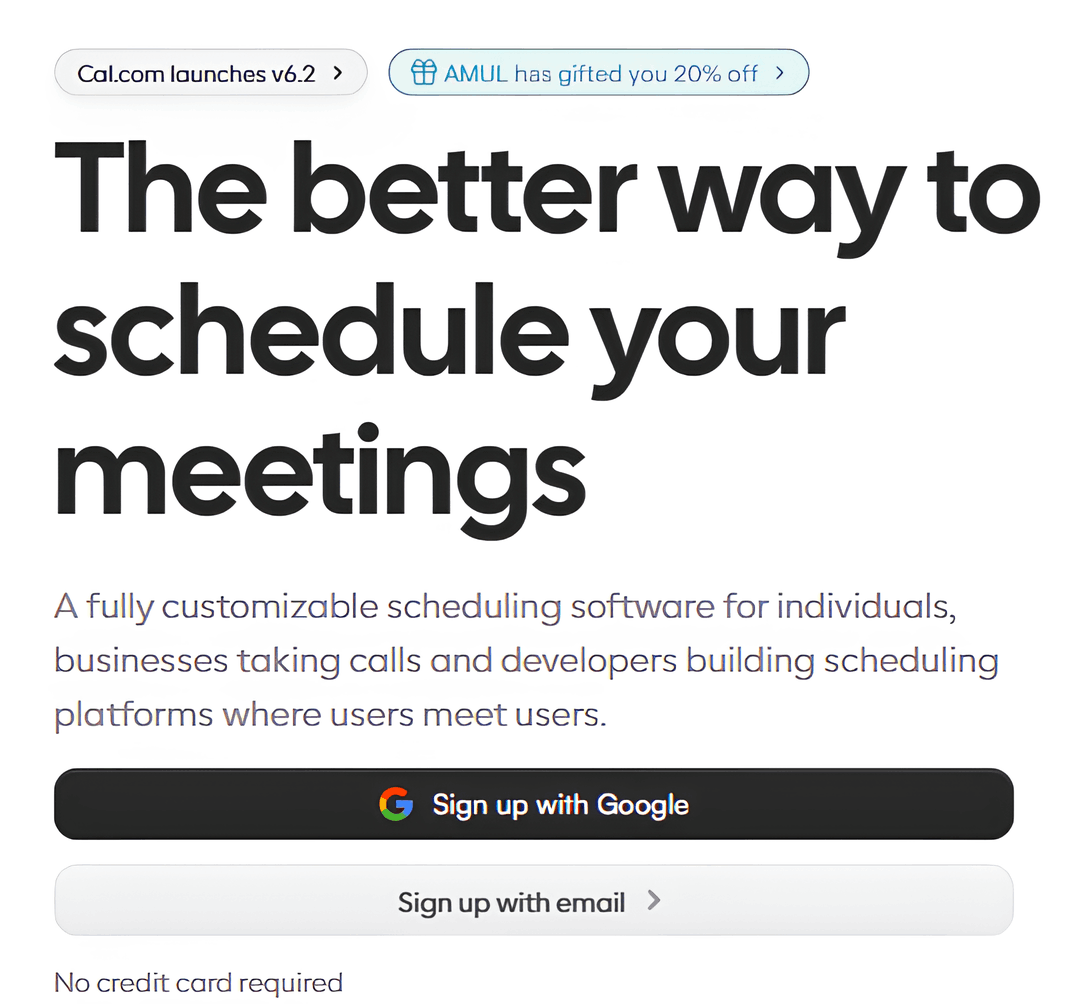 Cal.com Sign Up